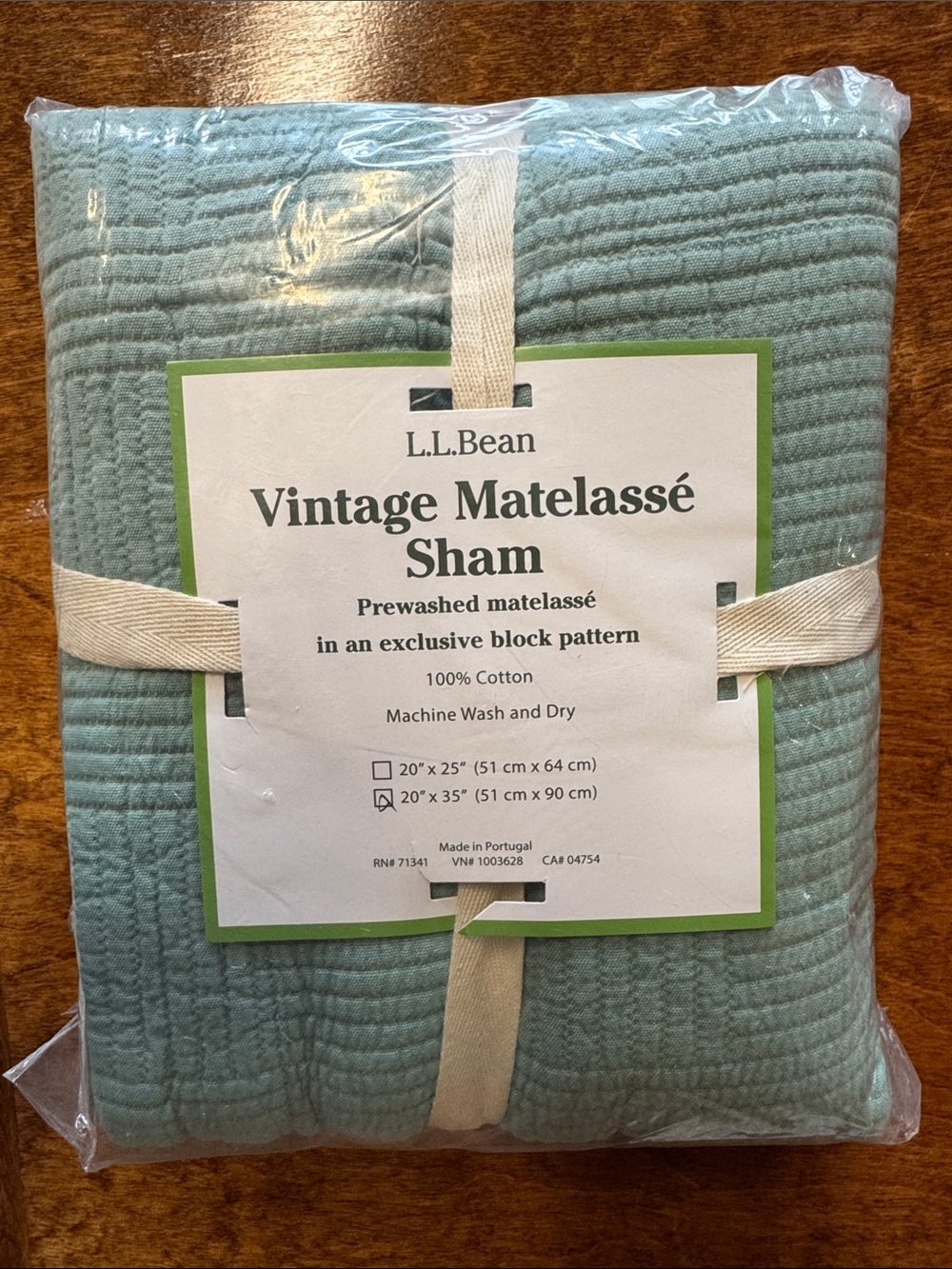 L.L.Bean Matelassé Sham in Soft Teal